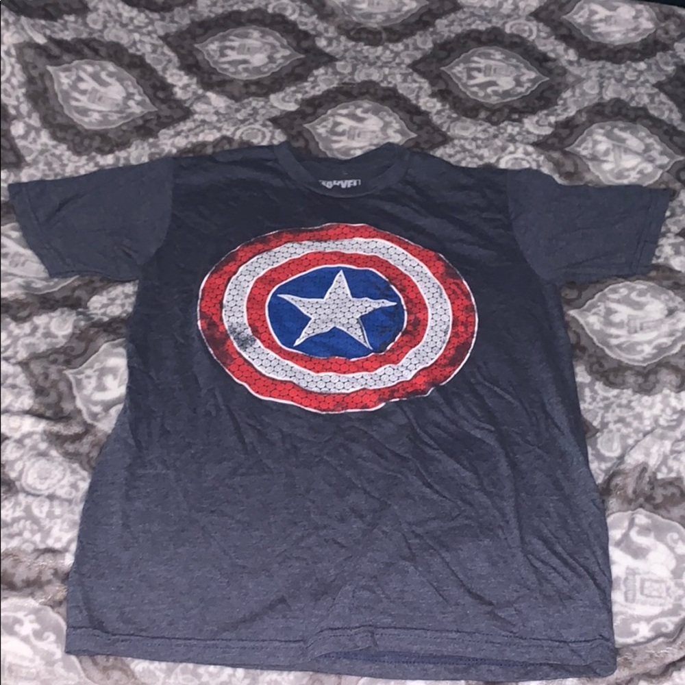 Boys Short Sleeve Captain American shirt